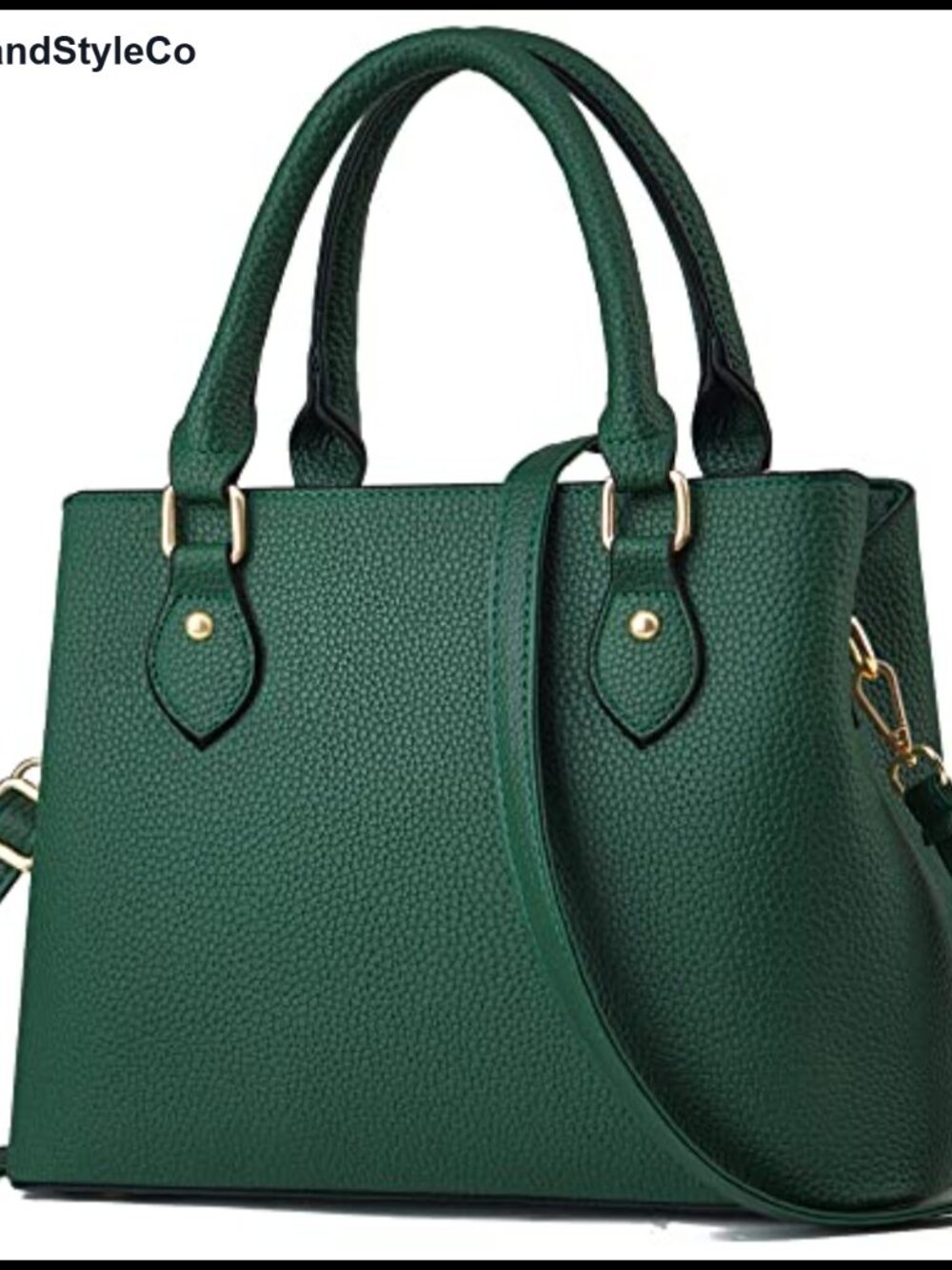 Faux Leather Satchel Crossbody Tote Shoulder Bag with Adjustable Strap